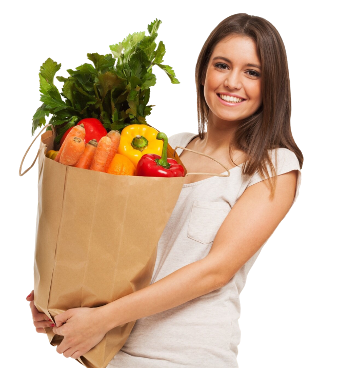 chica con compras